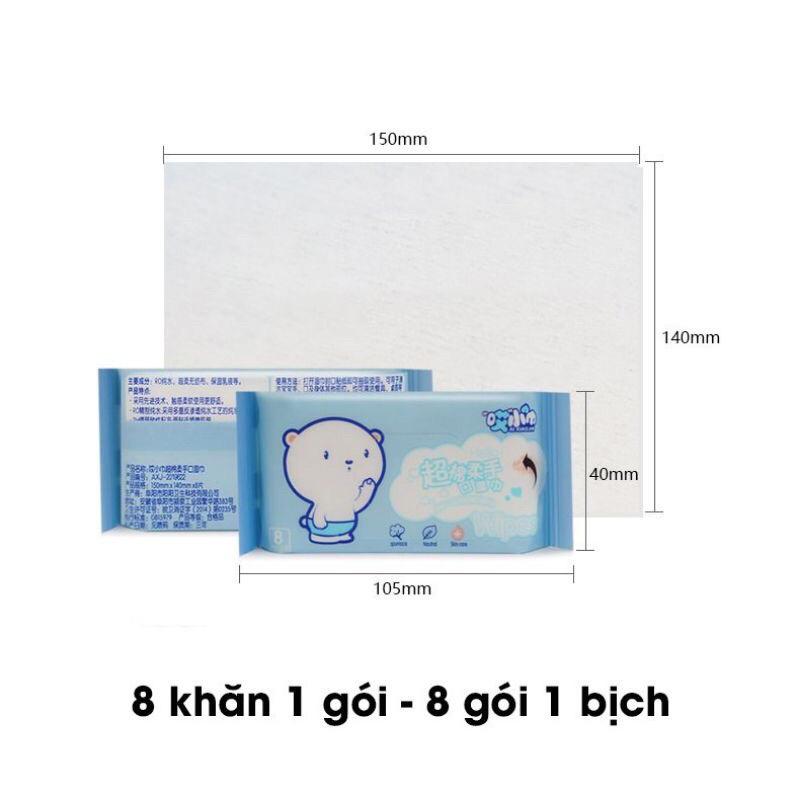 Khăn Ướt Mini Cao Cấp Chính Hãng Deeyeo - Bịch 8 Gói -duoc-ban-tai-2TShop.Dealgiatot