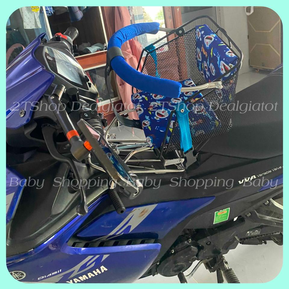 Ghế Ngồi Xe Máy Cho Bé Dưới 2 Tuổi Có Tựa Lưng - Ghế Lưới Sắt Dành Cho Xe Exciter(135-150-155), Winner, Winner X, Satria, Raider..-duoc-ban-tai-2TShop.Dealgiatot