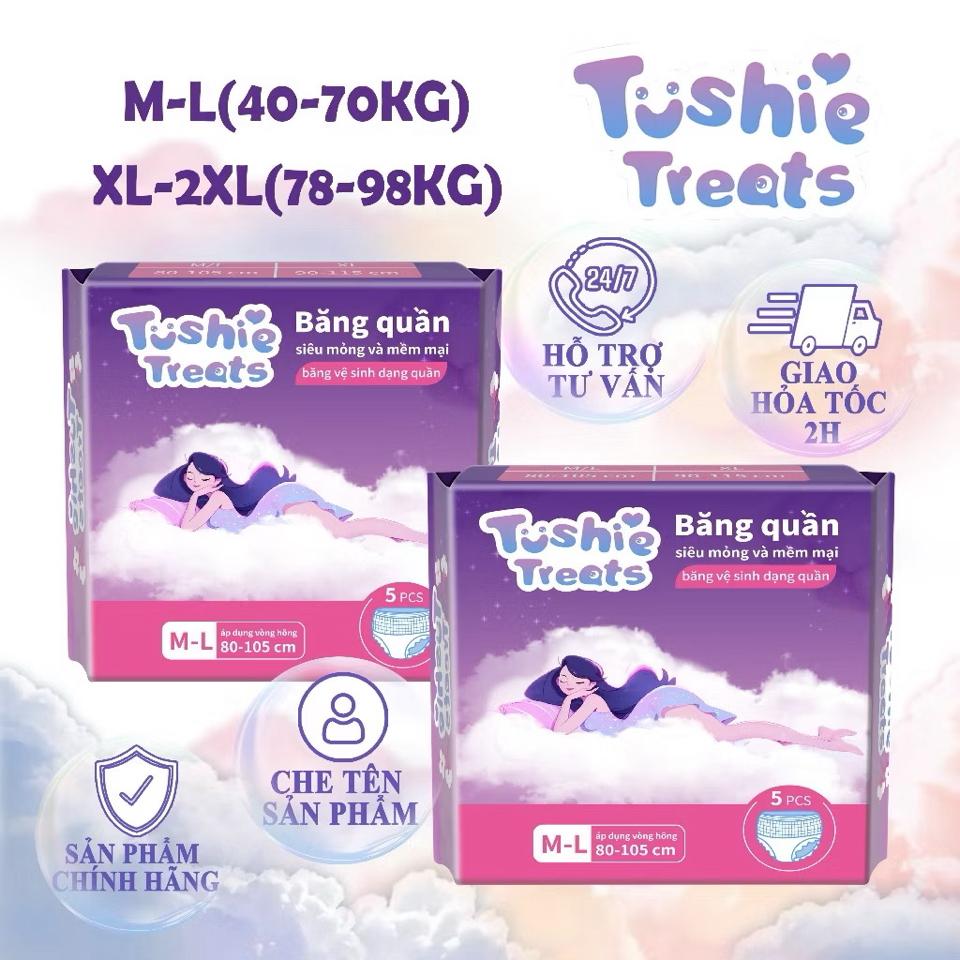 Băng Vệ Sinh Dạng Quần Tushie Treats Tiện Lợi Mềm Mại Thấm Hút An Toàn Thoải Mái - Gói 5 Miếng -duoc-ban-tai-2TShop.Dealgiatot