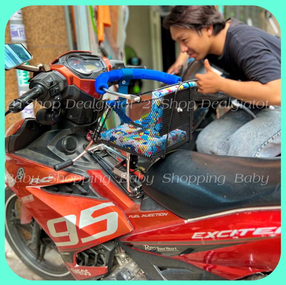 Ghế Ngồi Xe Máy Cho Bé Dưới 2 Tuổi Có Tựa Lưng - Ghế Lưới Sắt Dành Cho Xe Exciter(135-150-155), Winner, Winner X, Satria, Raider..-duoc-ban-tai-2TShop.Dealgiatot