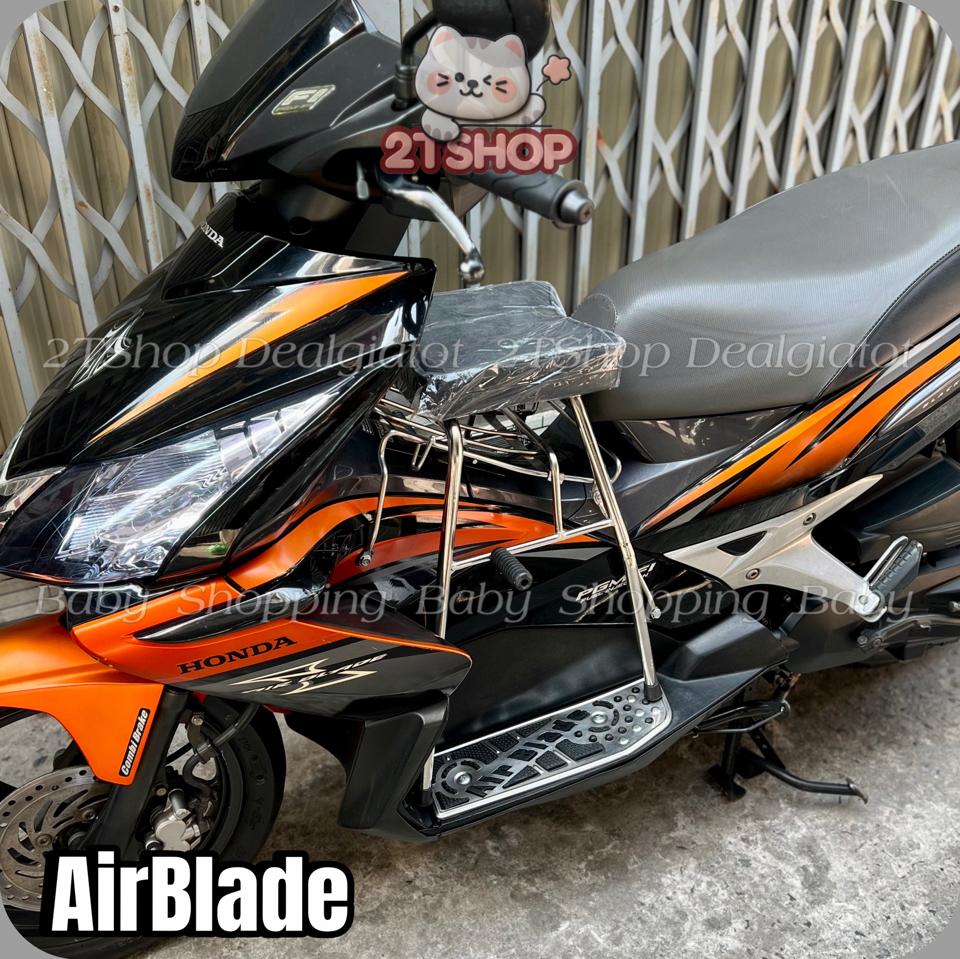 Ghế Đôn Ngồi Xe Máy Cho Bé Trên 2 Tuổi - Dành Cho Xe AB(AirBlade),PCX,Nouvo,Hayate - LOẠI INOX DÀY Sao chép-duoc-ban-tai-2TShop.Dealgiatot