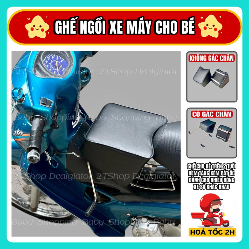 Ghế Nệm Ngồi Xe Máy Cho Bé Trên 2 Tuổi -  Dành Cho Xe Số Wave, Sirius, Dream, Future, Cub, Jupiter, Blade, Alexo-duoc-ban-tai-2TShop.Dealgiatot
