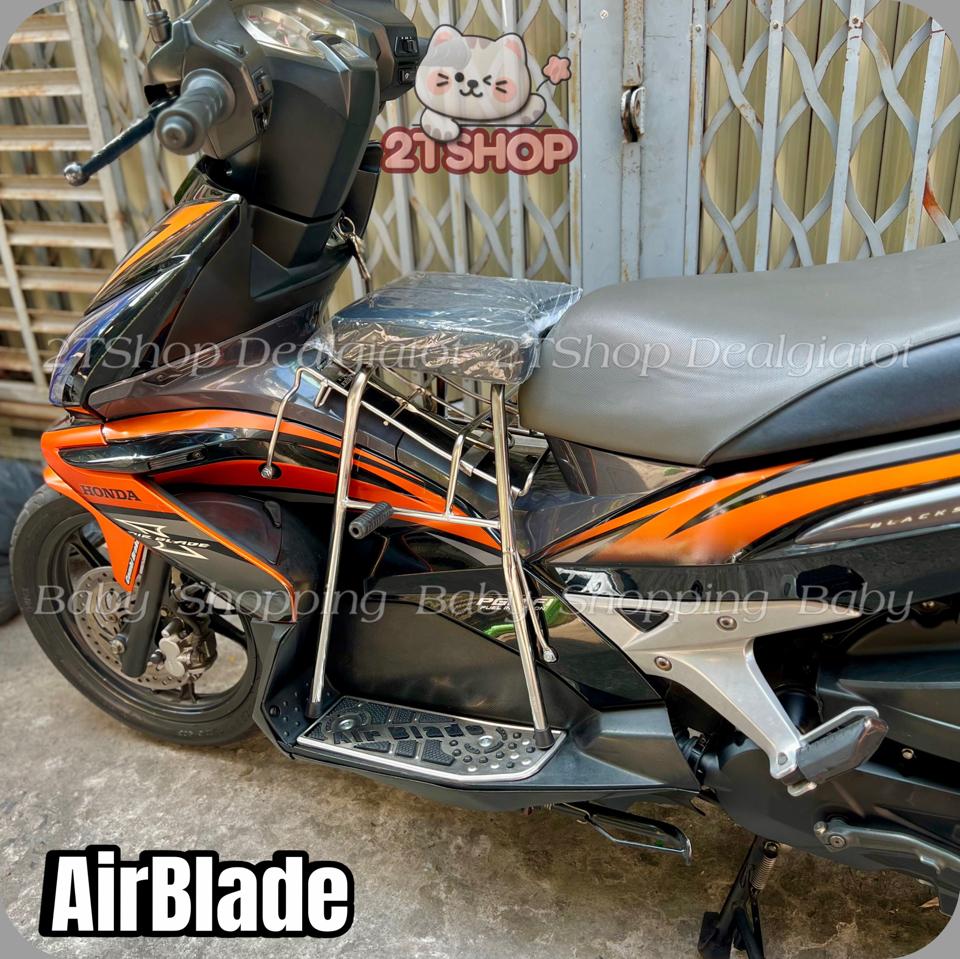 Ghế Đôn Ngồi Xe Máy Cho Bé Trên 2 Tuổi - Dành Cho Xe AB(AirBlade),PCX,Nouvo,Hayate - LOẠI INOX DÀY Sao chép-duoc-ban-tai-2TShop.Dealgiatot