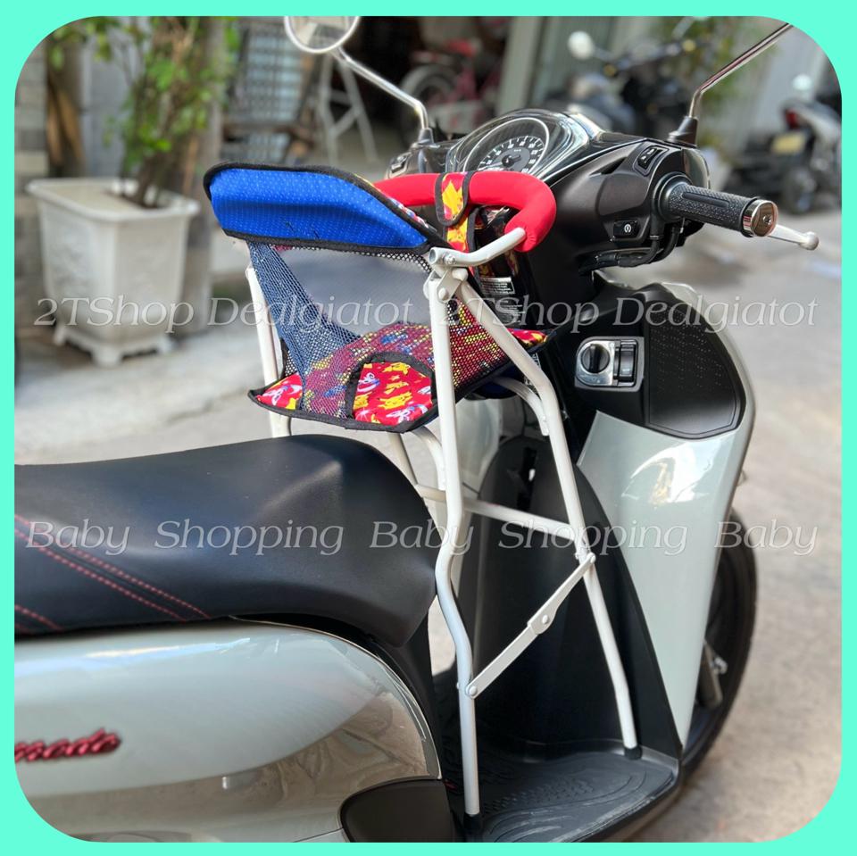 Ghế Ngồi Xe Máy Cho Bé Dưới 2 Tuổi Ghế Sắt Xếp Gọn Dành Cho Xe Tay Ga AirBlade,Lead,Vision,SH,Janus,SH Mode,Grande,Latte-duoc-ban-tai-2TShop.Dealgiatot