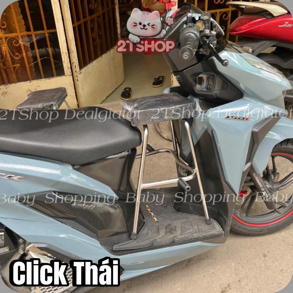 Ghế Đôn Ngồi Xe Máy Cho Bé Trên 2 Tuổi - Dành Cho Xe Vario, Luvias, Freego, Click, Click Thái, Fino - LOẠI INOX DÀY Sao chép-duoc-ban-tai-2TShop.Dealgiatot