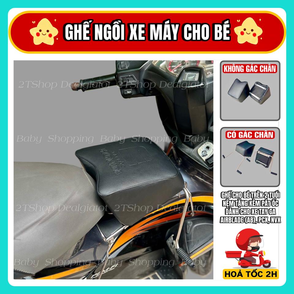 Ghế Nệm Ngồi Xe Máy Cho Bé Trên 2 Tuổi - Dành Cho Xe Tay Ga AB(Airblade), PCX, NVX-duoc-ban-tai-2TShop.Dealgiatot