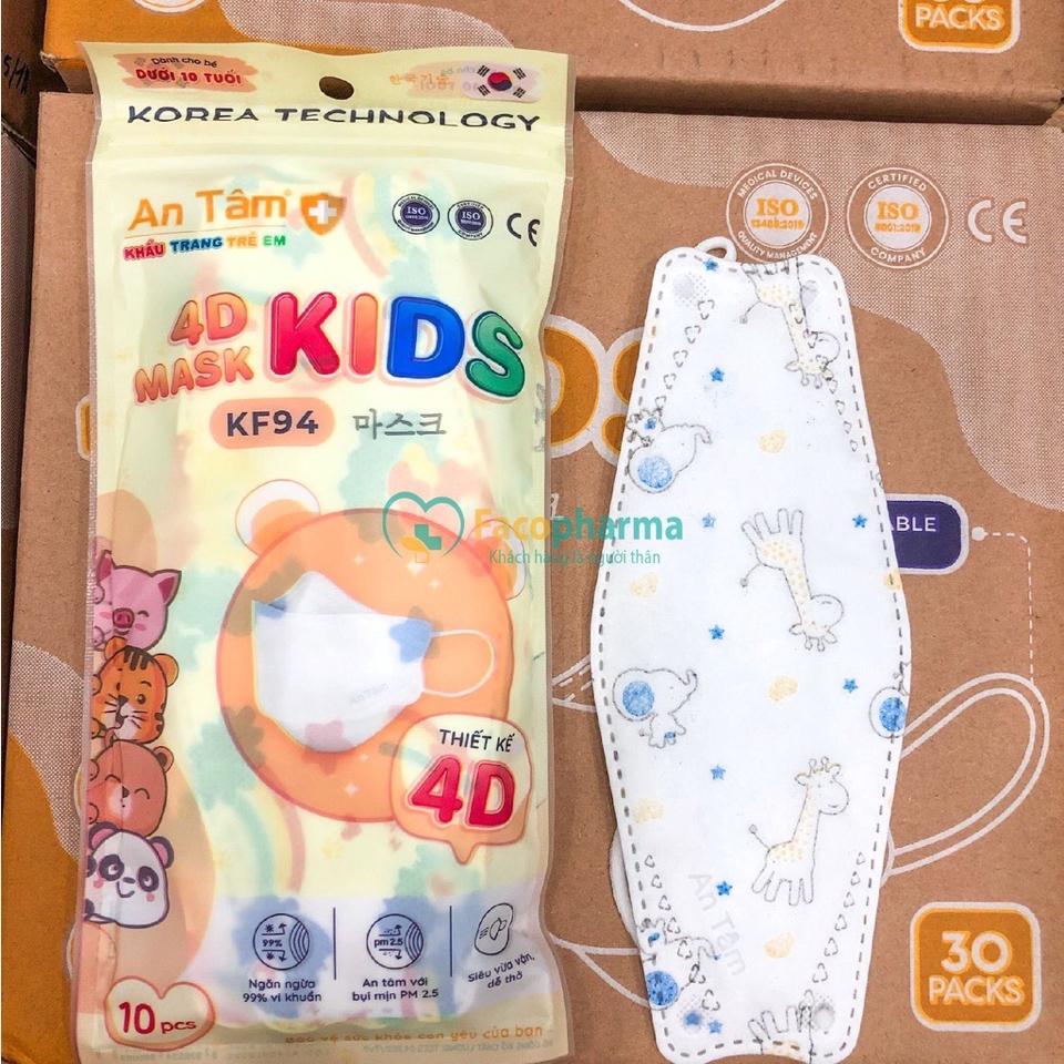 Khẩu Trang KF94 An Tâm Cho Bé In Hoạ Tiết Dễ Thương - Khẩu Trang 4D -duoc-ban-tai-2TShop.Dealgiatot