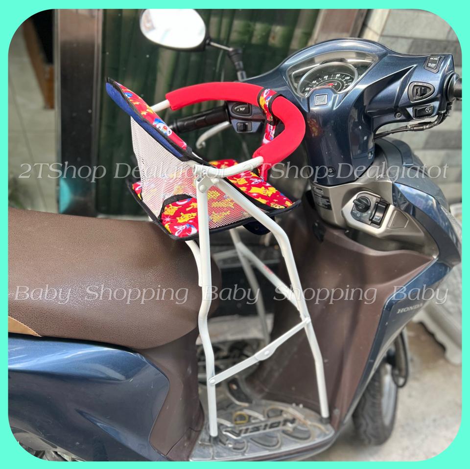 Ghế Ngồi Xe Máy Cho Bé Dưới 2 Tuổi Ghế Sắt Xếp Gọn Dành Cho Xe Tay Ga AirBlade,Lead,Vision,SH,Janus,SH Mode,Grande,Latte-duoc-ban-tai-2TShop.Dealgiatot