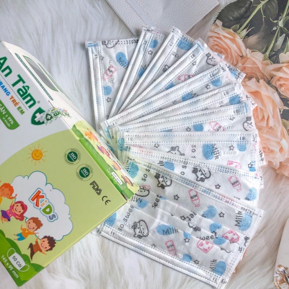 Khẩu Trang Y Tế Cho Bé 3 Lớp Chính Hãng An Tâm - Hộp 50 Cái -duoc-ban-tai-2TShop.Dealgiatot