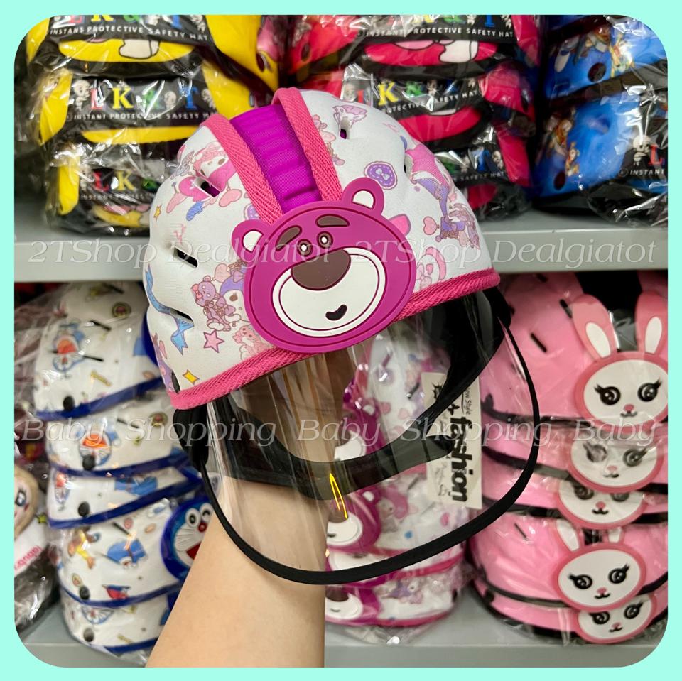 Nón Bảo Hiểm Cao Cấp Cho Bé Siêu Nhẹ Thoáng Khí- TẶNG KÈM KÍNH CHẮN BỤI - Bảo Vệ Đầu Cho Bé Tập Đi Tập Bò - HÀNG LOẠI 1-duoc-ban-tai-2TShop.Dealgiatot