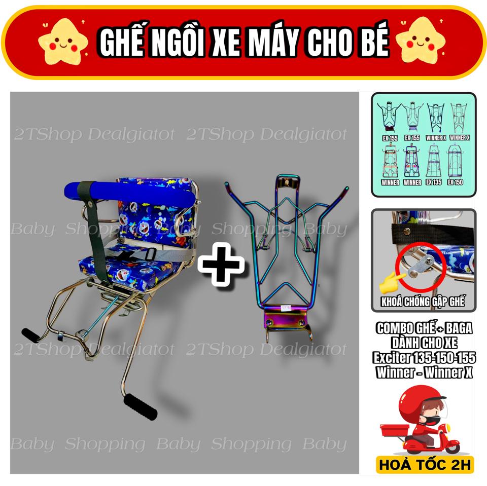 Combo Baga Và Ghế Đi Xe Cho Bé Dành Cho Xe Exciter(135-150-155), Winner, Winner X-duoc-ban-tai-2TShop.Dealgiatot
