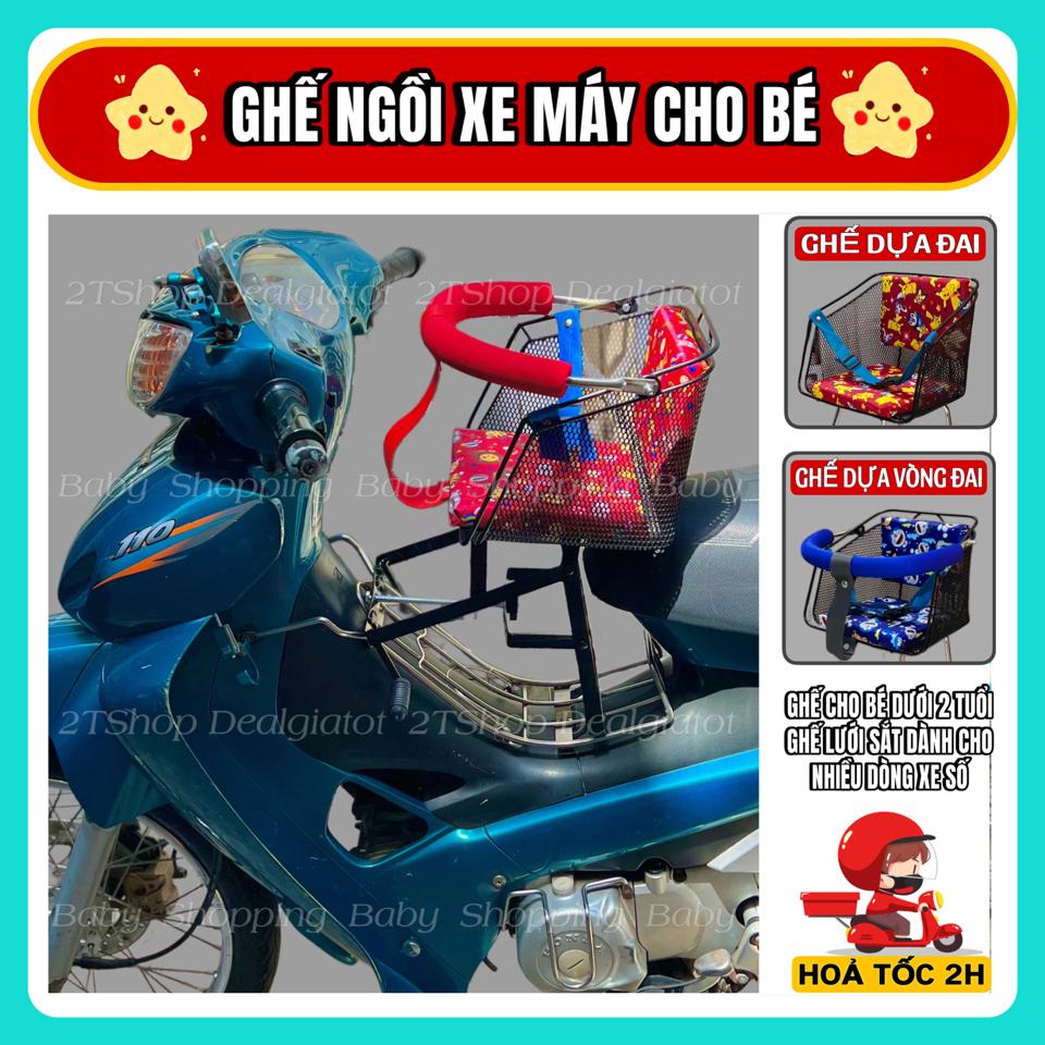 Ghế Lưới Sắt Ngồi Xe Máy Cho Bé Dưới 2 Tuổi - Dành Cho Nhiều Dòng XE SỐ,SIRIUS,FUTURE,WAVE,DREAM,BLADE,CUB,JUPITER,ALEXO Sao chép-duoc-ban-tai-2TShop.Dealgiatot
