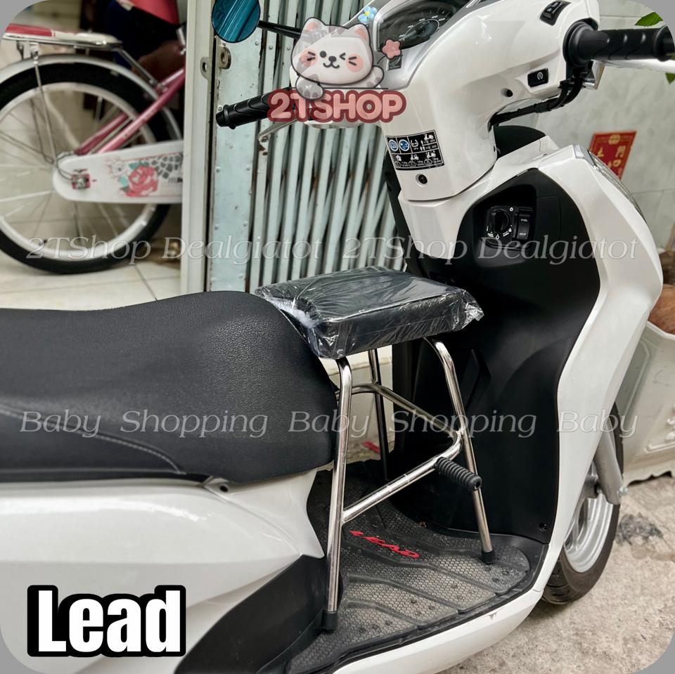 Ghế Đôn Ngồi Xe Máy Cho Bé Trên 2 Tuổi - Dành Cho Xe Lead,SCR,Spacy,Mio,Acruzo,Scoopy, Latte,Elite  - LOẠI INOX DÀY Sao chép-duoc-ban-tai-2TShop.Dealgiatot