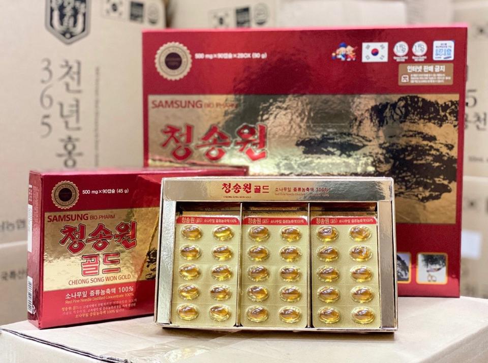 Tinh Dầu Thông Đỏ SamSung Cheong Song Won Gold 180 viên -duoc-ban-tai-2TShop.Dealgiatot