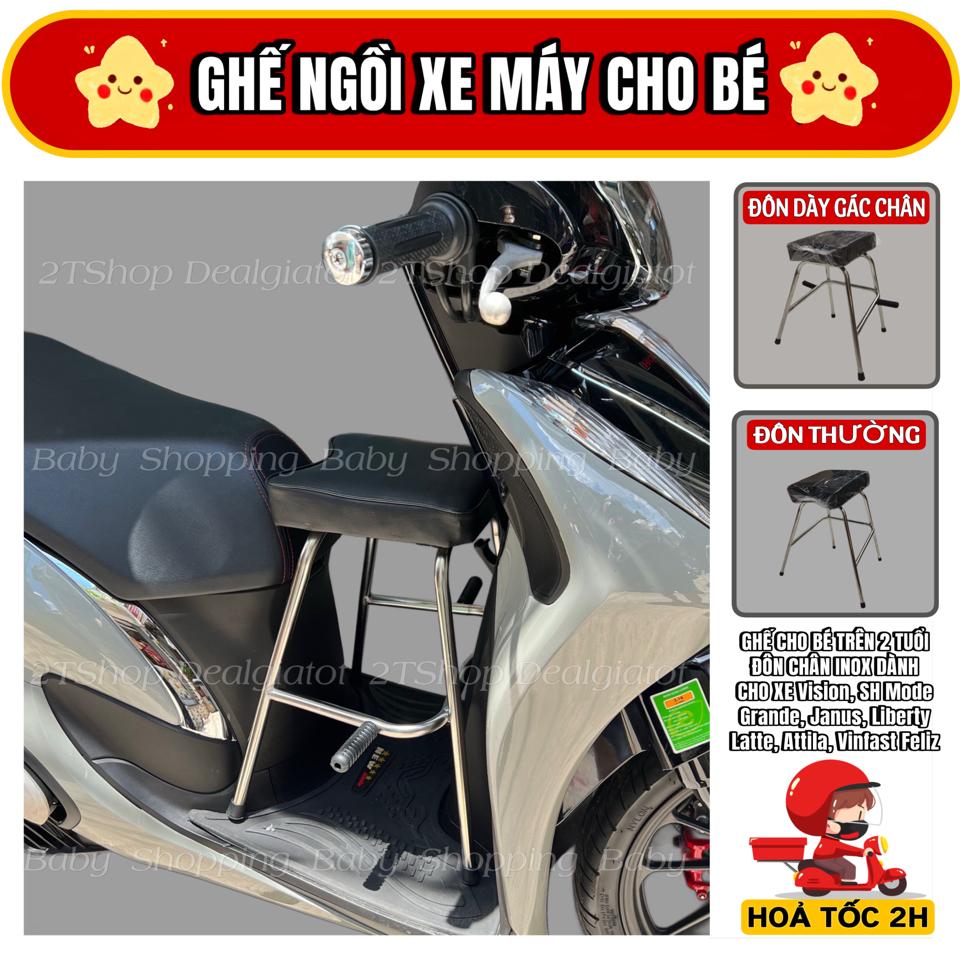 Ghế Đôn Ngồi Xe Máy Cho Bé Trên 2 Tuổi - Dành Cho Xe Vision, SH Mode,Grande,Janus,Liberty,Latte,Attila,Vinfast Felizs-duoc-ban-tai-2TShop.Dealgiatot