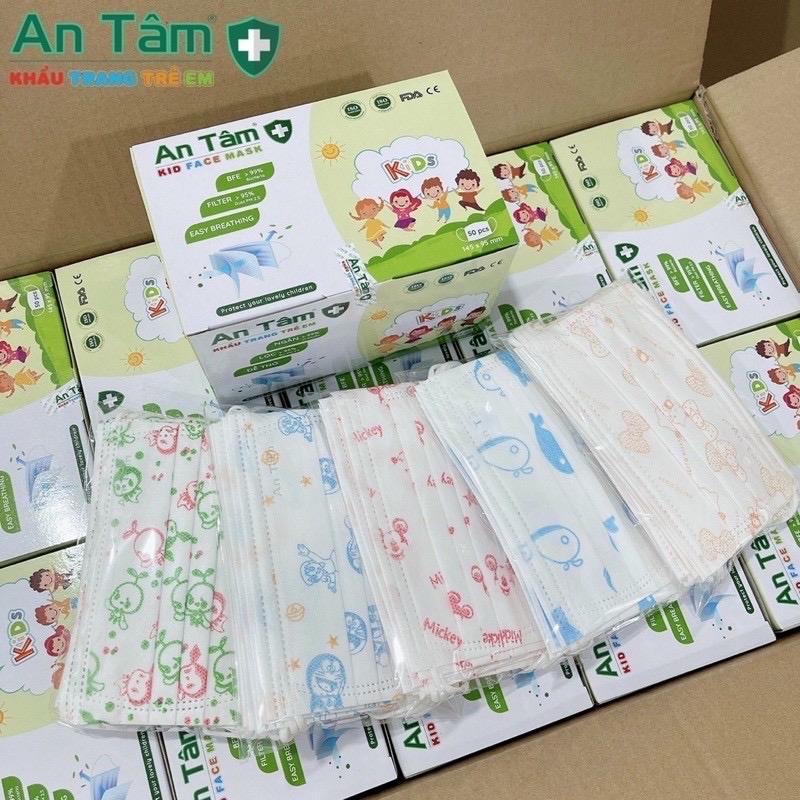 Khẩu Trang Y Tế Cho Bé 3 Lớp Chính Hãng An Tâm - Hộp 50 Cái -duoc-ban-tai-2TShop.Dealgiatot