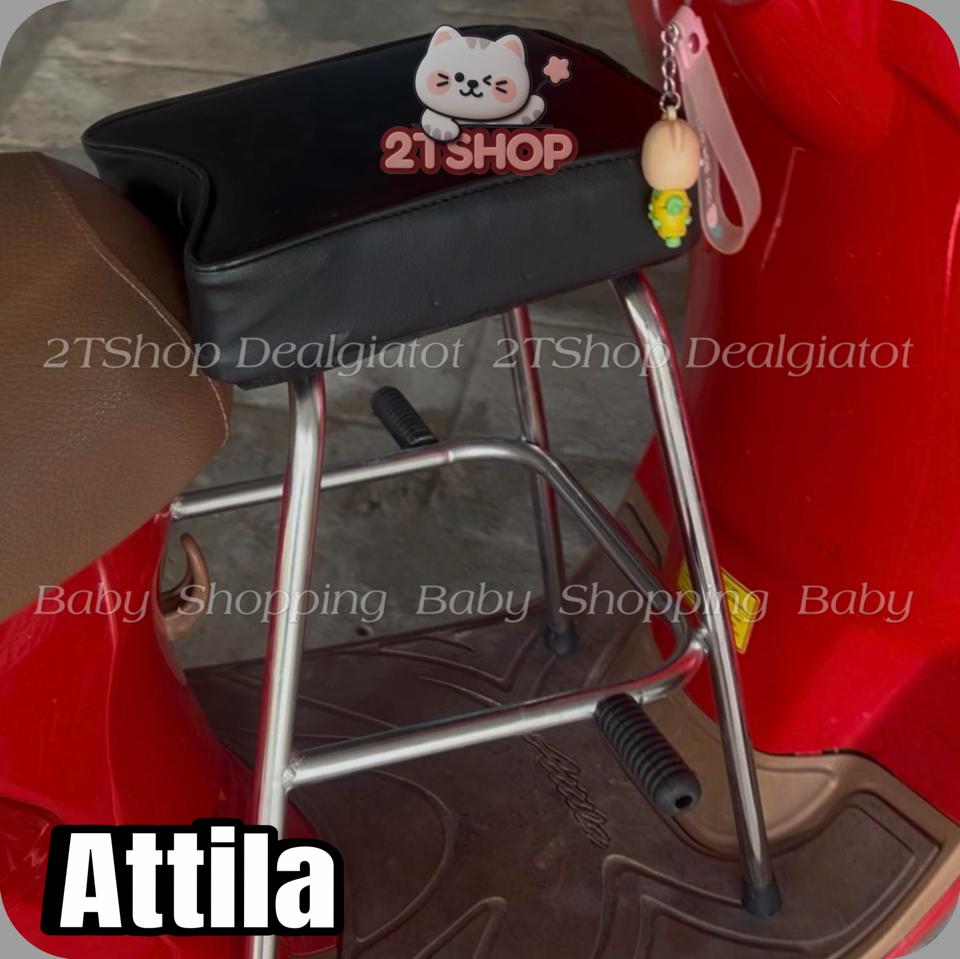 Ghế Đôn Ngồi Xe Máy Cho Bé Trên 2 Tuổi - Dành Cho Xe Noza, Zip, Fazzio, Attila - LOẠI INOX DÀY Sao chép-duoc-ban-tai-2TShop.Dealgiatot