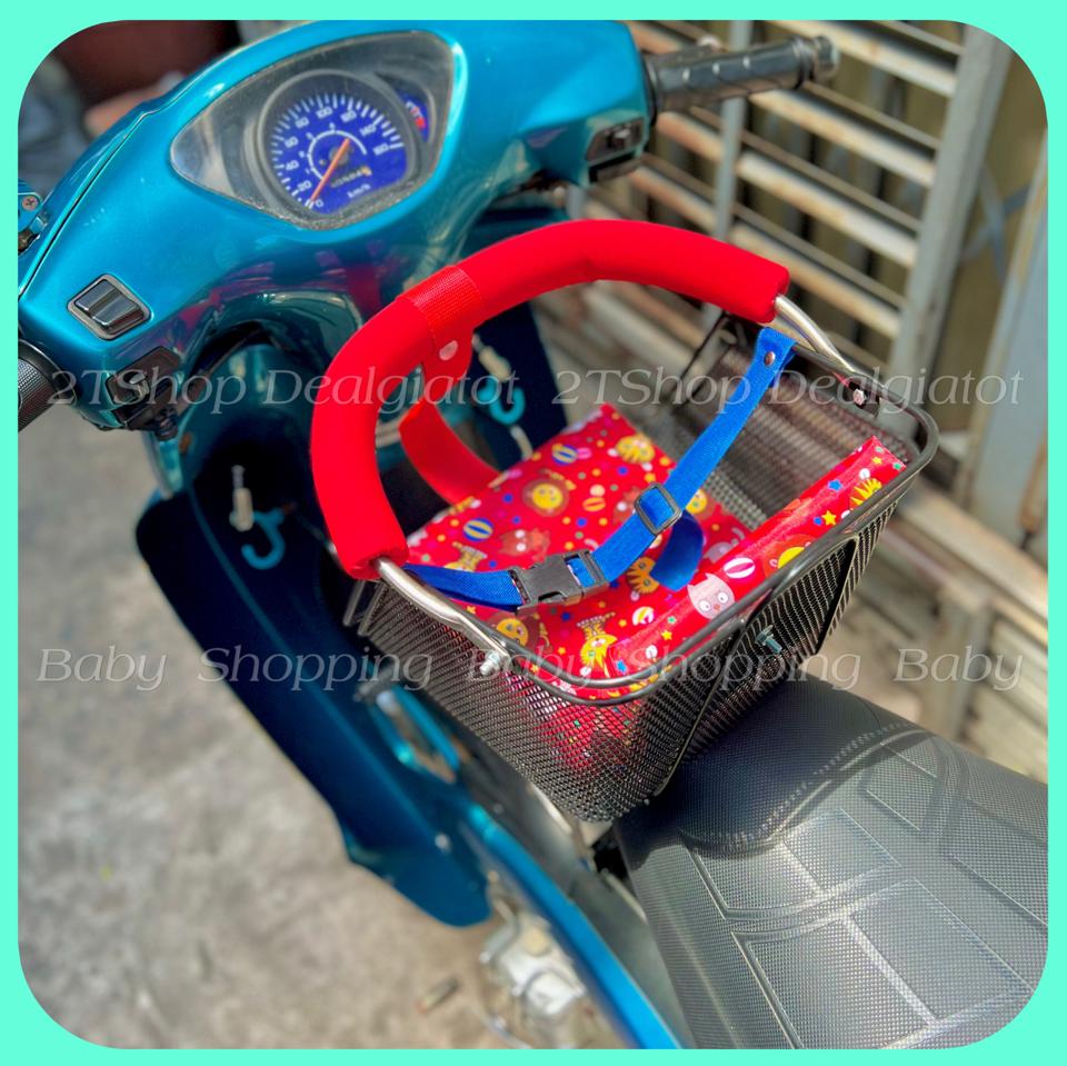 Ghế Lưới Sắt Ngồi Xe Máy Cho Bé Dưới 2 Tuổi - Dành Cho Nhiều Dòng XE SỐ,SIRIUS,FUTURE,WAVE,DREAM,BLADE,CUB,JUPITER,ALEXO-duoc-ban-tai-2TShop.Dealgiatot