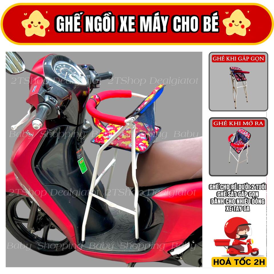 Ghế Ngồi Xe Máy Cho Bé Dưới 2 Tuổi Ghế Sắt Xếp Gọn Dành Cho Xe Tay Ga AirBlade,Lead,Vision,SH,Janus,SH Mode,Grande,Latte-duoc-ban-tai-2TShop.Dealgiatot