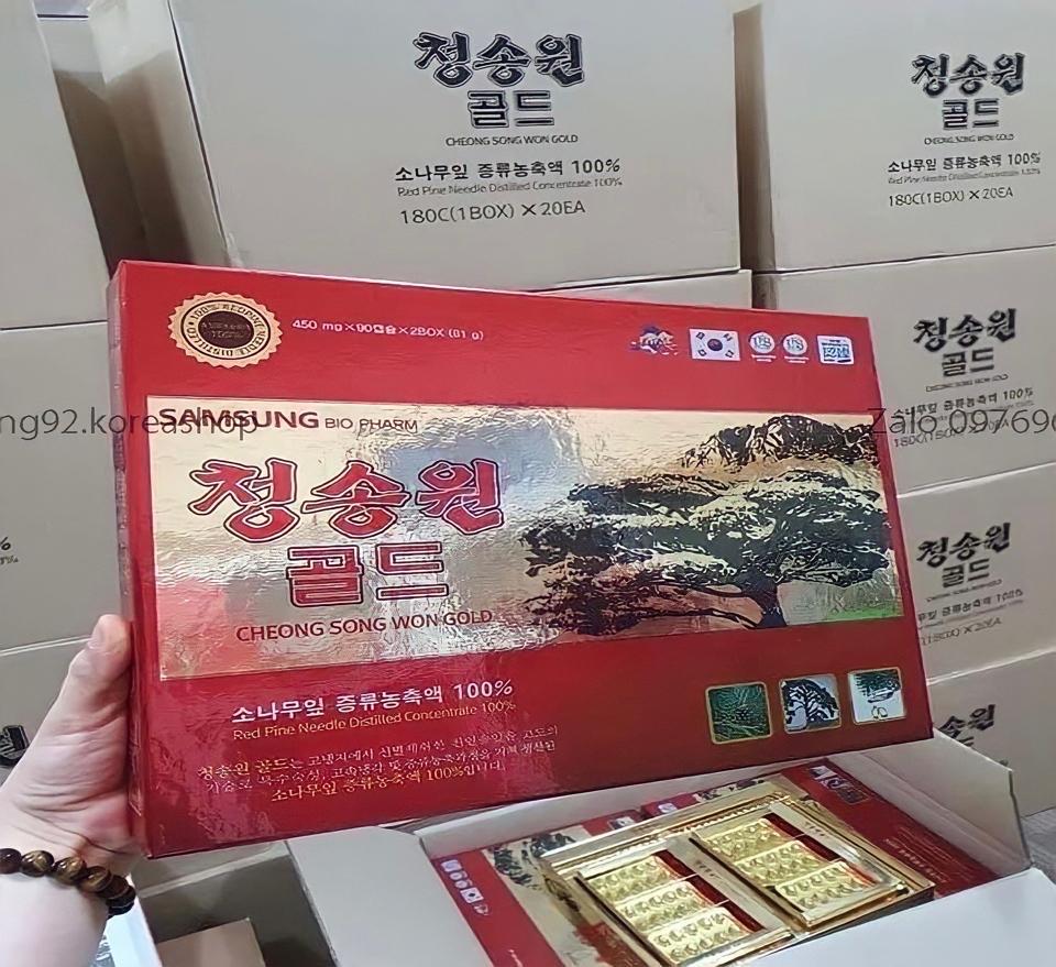 Tinh Dầu Thông Đỏ SamSung Cheong Song Won Gold 180 viên -duoc-ban-tai-2TShop.Dealgiatot
