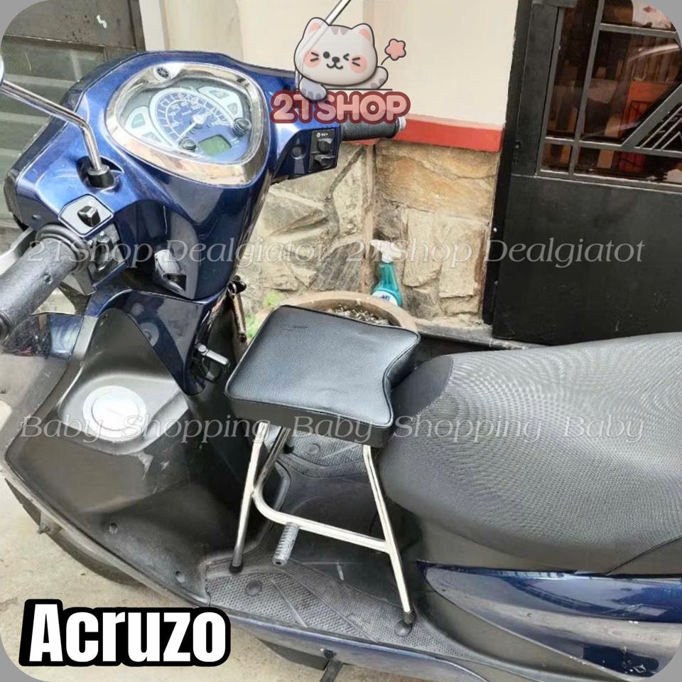 Ghế Đôn Ngồi Xe Máy Cho Bé Trên 2 Tuổi - Dành Cho Xe Lead,SCR,Spacy,Mio,Acruzo,Scoopy, Latte,Elite  - LOẠI INOX DÀY Sao chép-duoc-ban-tai-2TShop.Dealgiatot
