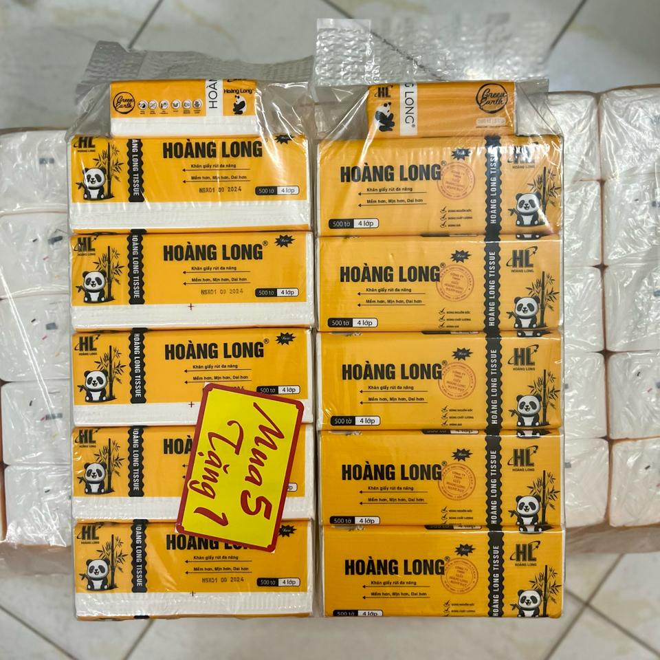 Lốc 5 Gói Khăn Giấy Gấu Trúc Hoàng Long Hàng Loại 1 Siêu Dai Mềm Mịn 500 Tờ 4 Lớp -duoc-ban-tai-2TShop.Dealgiatot