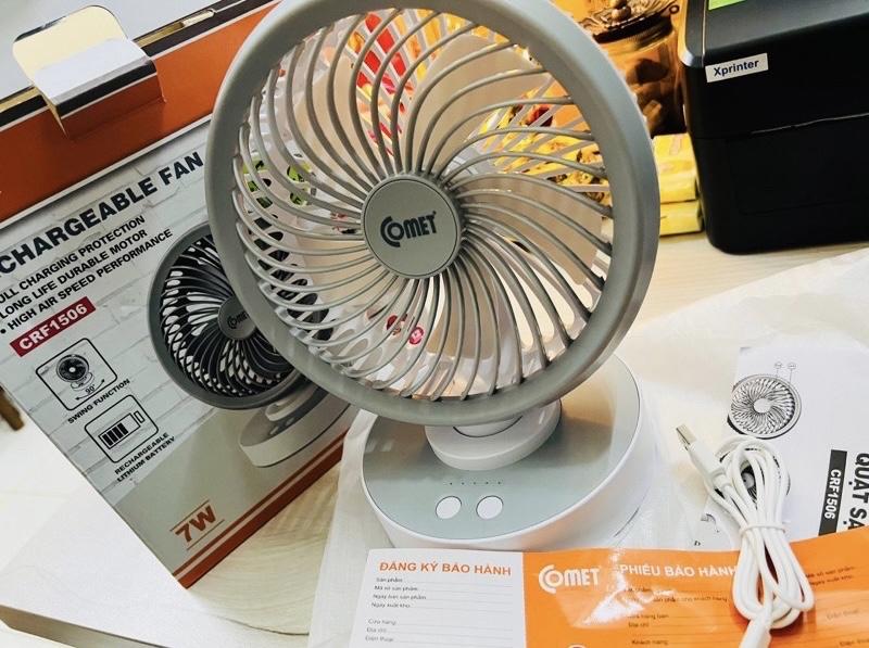 Quạt Sạc Tích Điện Comet CRF1506 7W-duoc-ban-tai-2TShop.Dealgiatot