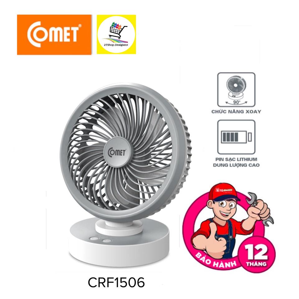 Quạt Sạc Tích Điện Comet CRF1506 7W-duoc-ban-tai-2TShop.Dealgiatot