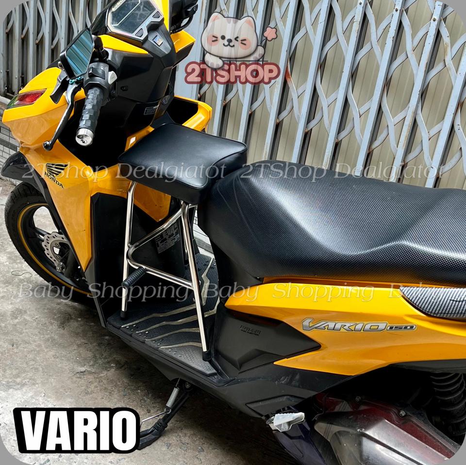 Ghế Đôn Ngồi Xe Máy Cho Bé Trên 2 Tuổi - Dành Cho Xe Vario, Luvias, Freego, Click, Click Thái, Fino - LOẠI INOX DÀY Sao chép-duoc-ban-tai-2TShop.Dealgiatot