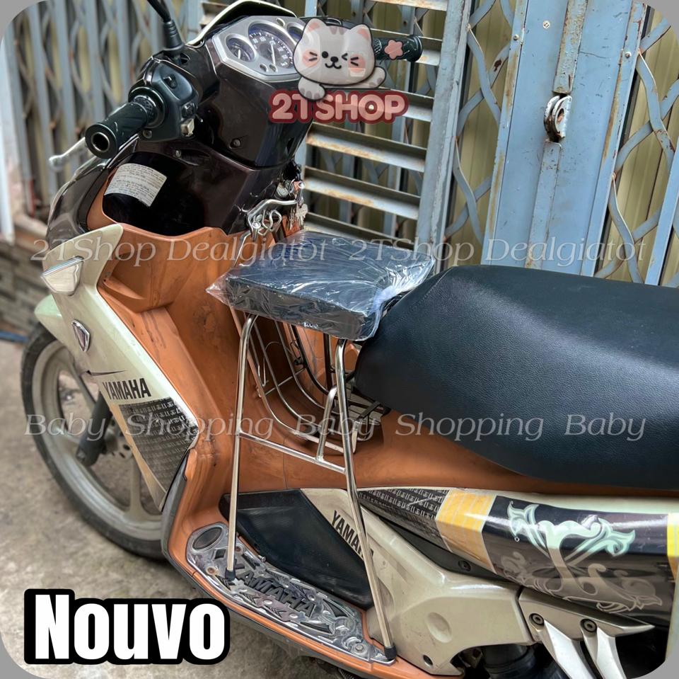 Ghế Đôn Ngồi Xe Máy Cho Bé Trên 2 Tuổi - Dành Cho Xe AB(AirBlade),PCX,Nouvo,Hayate - LOẠI INOX DÀY Sao chép-duoc-ban-tai-2TShop.Dealgiatot