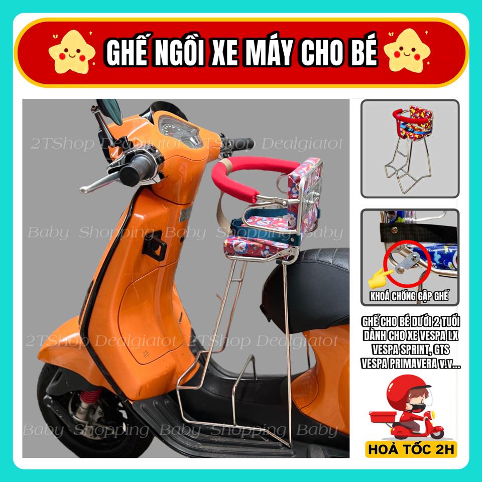 Ghế Ngồi Xe Máy Cho Bé Dưới 2 Tuổi Có Tựa Lưng - Dành Cho Xe Vespa LX, Vespa Sprint, Primavera, GTS Sao chép-duoc-ban-tai-2TShop.Dealgiatot