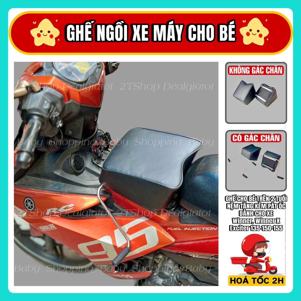 Ghế Nệm Ngồi Xe Máy Cho Bé Trên 2 Tuổi - Dành Cho Xe Winner, Winner X, Exciter(135-150), Exciter 155, PG1-duoc-ban-tai-2TShop.Dealgiatot