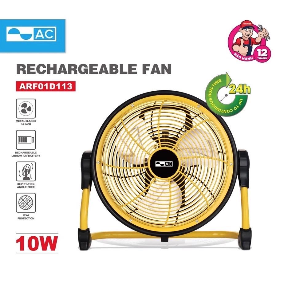 Quạt Sạc Cao Cấp AC ARF01D113 Công Suất 10W Cánh 10 Inch, Pin Lithium-ion 7500mAh Hàng Chính Hãng-duoc-ban-tai-2TShop.Dealgiatot