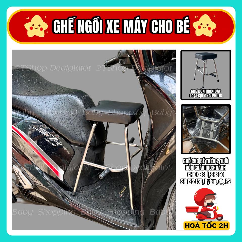 Ghế Đôn Ngồi Xe Máy Cho Bé Trên 2 Tuổi - Dành Cho Xe SH(125-150-160), SH350, PS, @ Sao chép-duoc-ban-tai-2TShop.Dealgiatot