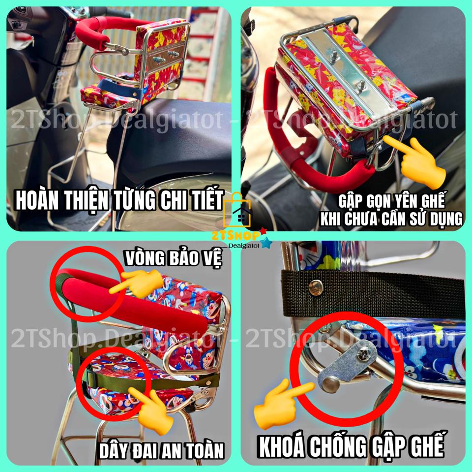 Ghế Ngồi Xe Máy Cho Bé Dưới 2 Tuổi Có Tựa Lưng - Dành Cho Xe Vespa LX, Vespa Sprint, Primavera, GTS-duoc-ban-tai-2TShop.Dealgiatot