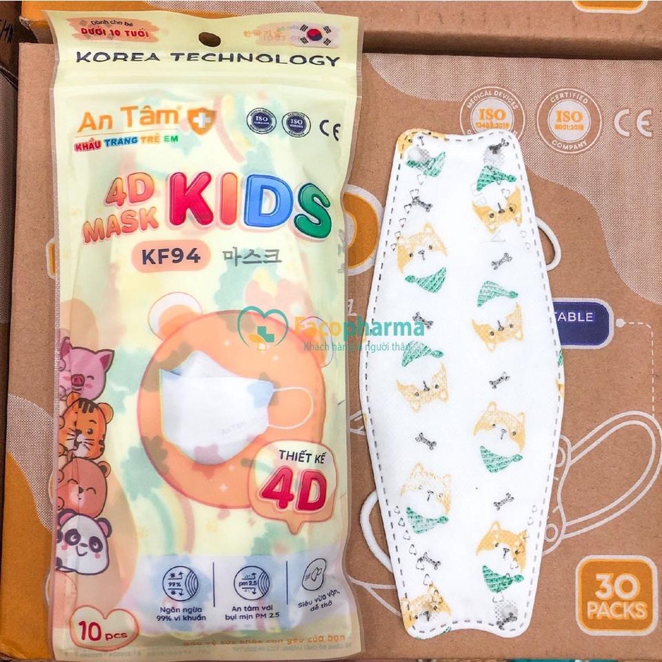 Khẩu Trang KF94 An Tâm Cho Bé In Hoạ Tiết Dễ Thương - Khẩu Trang 4D -duoc-ban-tai-2TShop.Dealgiatot