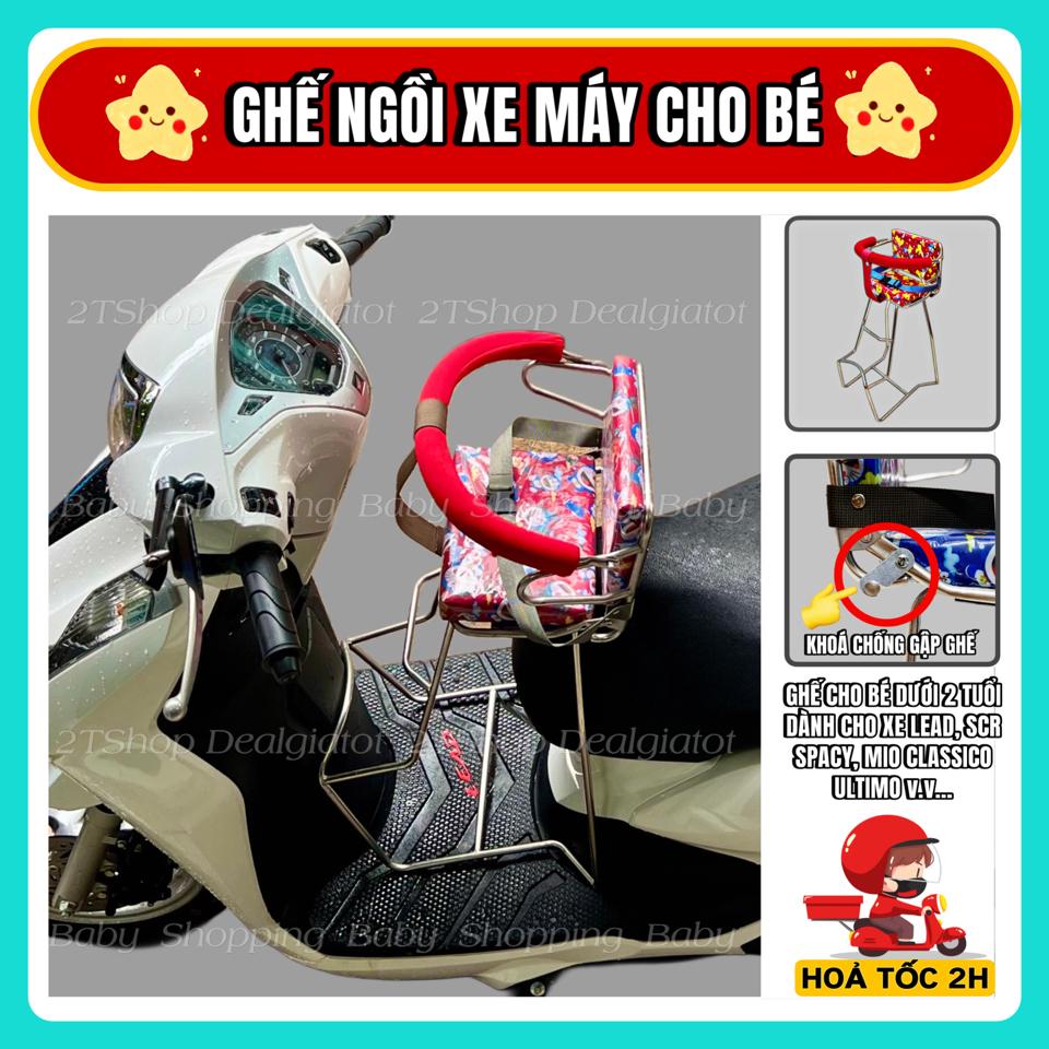 Ghế Ngồi Xe Máy Cho Bé Dưới 2 Tuổi Có Tựa Lưng - Dành Cho Xe Lead, SCR, Spacy, Mio Classico, Ultimo Sao chép-duoc-ban-tai-2TShop.Dealgiatot