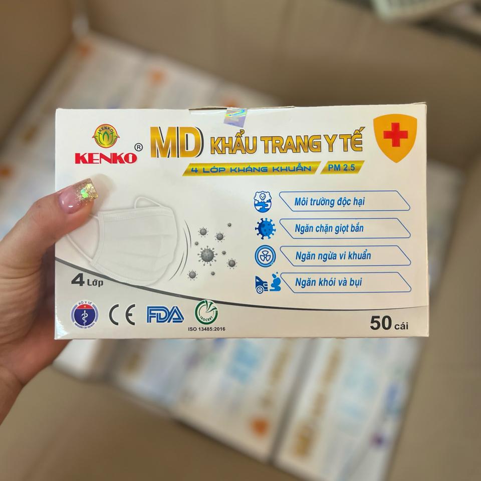 Khẩu Trang Y Tế Chính Hãng KENKO 4 Lớp - Hộp 50 Cái -duoc-ban-tai-2TShop.Dealgiatot