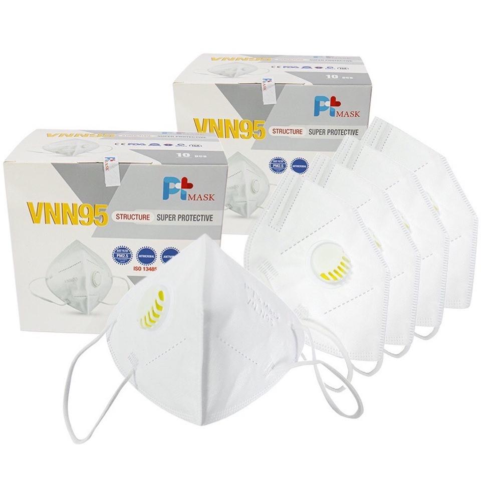 Khẩu Trang N95 Có Van Chính Hãng PT Mask - 5 Lớp Kháng Khuẩn Hộp 10 Cái -duoc-ban-tai-2TShop.Dealgiatot
