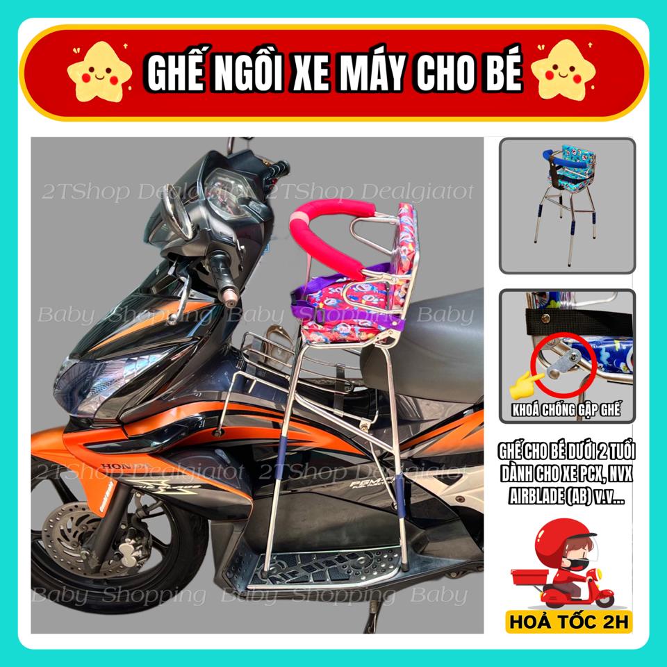 Ghế Ngồi Xe Máy Cho Bé Dưới 2 Tuổi Có Tựa Lưng - Dành Cho Xe AirBlade(AB), PCX, NVX Sao chép-duoc-ban-tai-2TShop.Dealgiatot