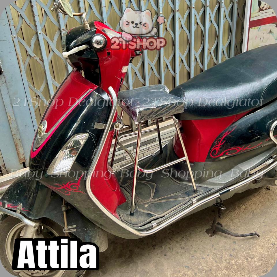 Ghế Đôn Ngồi Xe Máy Cho Bé Trên 2 Tuổi - Dành Cho Xe Noza, Zip, Fazzio, Attila - LOẠI INOX DÀY Sao chép-duoc-ban-tai-2TShop.Dealgiatot