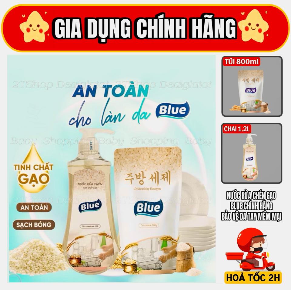 Nước Rửa Chén Bát Tinh Chất Gạo BLUE Chính Hãng Không Hại Da Tay-duoc-ban-tai-2TShop.Dealgiatot