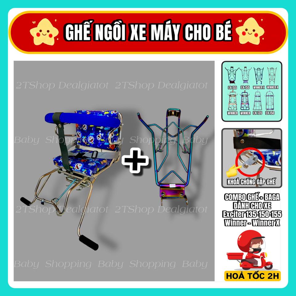 Combo Baga Và Ghế Đi Xe Cho Bé Dành Cho Xe Exciter(135-150-155), Winner, Winner X-duoc-ban-tai-2TShop.Dealgiatot
