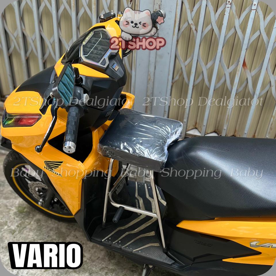 Ghế Đôn Ngồi Xe Máy Cho Bé Trên 2 Tuổi - Dành Cho Xe Vario, Luvias, Freego, Click, Click Thái, Fino - LOẠI INOX DÀY Sao chép-duoc-ban-tai-2TShop.Dealgiatot