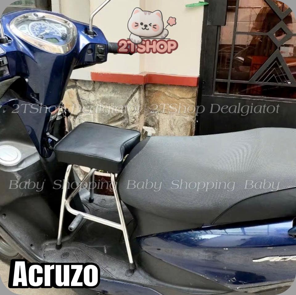 Ghế Đôn Ngồi Xe Máy Cho Bé Trên 2 Tuổi - Dành Cho Xe Lead,SCR,Spacy,Mio,Acruzo,Scoopy, Latte,Elite  - LOẠI INOX DÀY Sao chép-duoc-ban-tai-2TShop.Dealgiatot