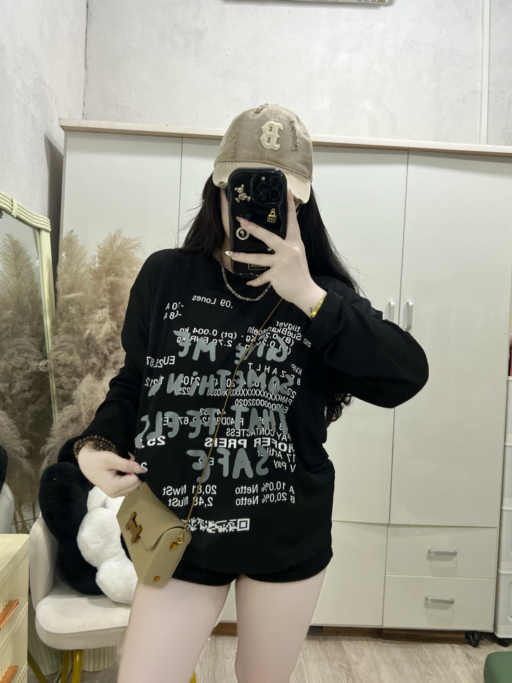 Áo thun tay dài in chữ m177-duoc-ban-tai-Minh Thư Store