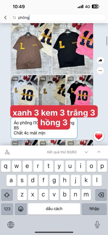 Áo thun số 10 M60-duoc-ban-tai-Minh Thư Store