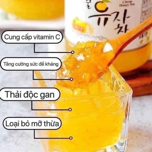 Mật ong chanh đào Hàn Quốc-duoc-ban-tai-Nhà mít
