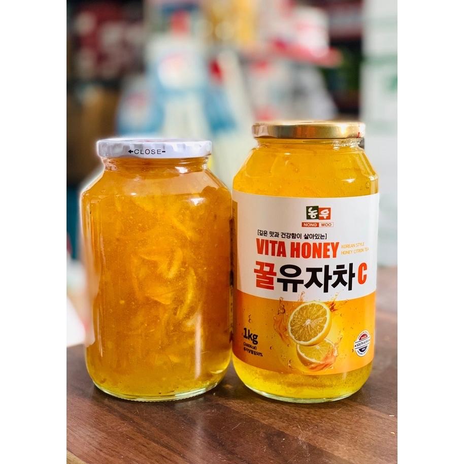 Mật ong chanh đào Hàn Quốc-duoc-ban-tai-Nhà mít