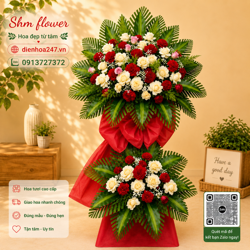 Lẵng hoa chúc mừng 25-duoc-ban-tai-Dịch vụ tặng hoa theo yêu cầu
